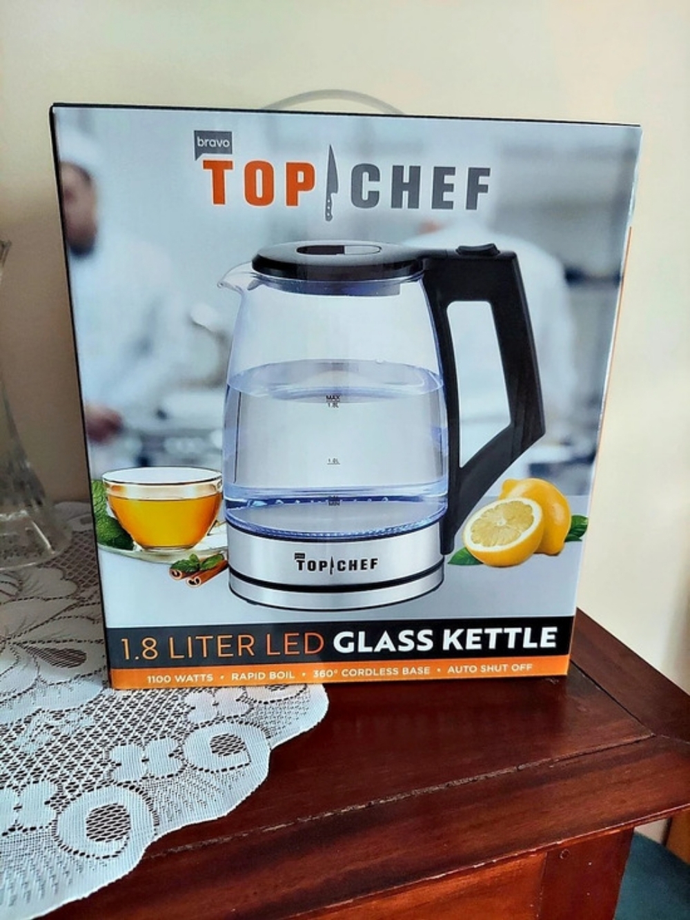 Top Chef 1.8 Liter LED Glass Kettle NWT